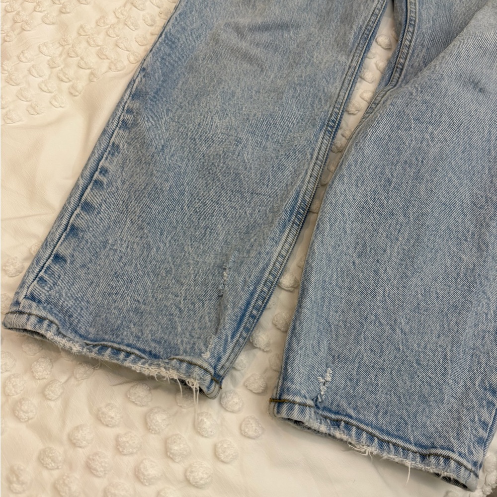 Abercrombie Fitch CurveLove The 90s Straight Ultra High Rise Jeans Light Blue 30 - Picture 6 of 8